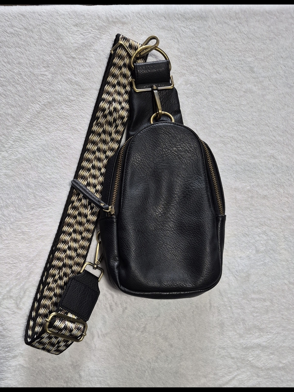 Urban Originals Anthropologie Black Leather Crossbody